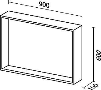 зеркало sanvit контур glass 90