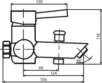 смеситель для ванны с душем dorff logic d3010000