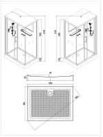 Душевая кабина Esbano ESW-129CKR 120x90 ESKW129CKR без гидромассажа