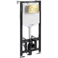 Инсталляция WasserKRAFT Aller 10TLT.010.ME.PG02 для унитаза с клавишей смыва Золото