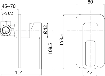 смеситель для душа iddis slide slibl00i66 с внутренней частью