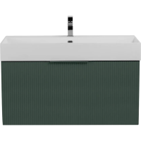 Тумба под раковину Cezares Premium 55445 90,4 см, подвесная, Plisse Verde Opaco