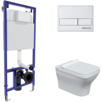 Комплект подвесной унитаз Berges Strati + система инсталляции Berges Novum L2 042453