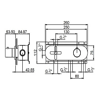 смеситель для душа fantini icona classic 53 02 r273b термостат