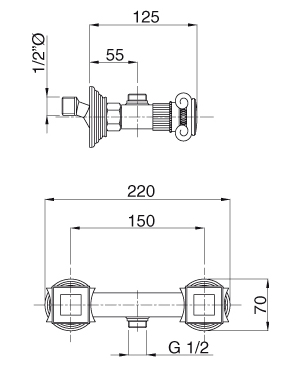 смеситель для душа cezares olimp ds 03/24 o