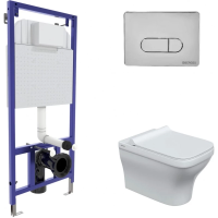 Комплект подвесной унитаз Berges Strati + система инсталляции Berges Novum D3 042450