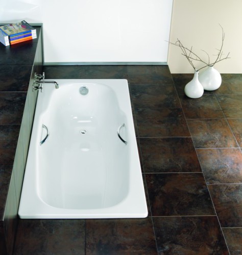 стальная ванна blb atlantica b80a 180х80 с отверстиями для ручек без гидромассажа