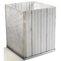 Ведро для мусора 3SC Rigato AL65SL натуральный ALABASTRO/хром