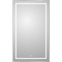 Зеркало BelBagno Kraft SPC-KRAFT-600-1000-LED-TCH-WARM 60x100 см, с LED-подсветкой, сенсорным выключателем, антизапотеванием, алюминий