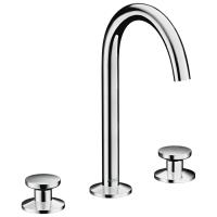 Смеситель для раковины Axor One 48070000, 3 отв., излив h17 cм, Select, со сливом Push-Open, хром