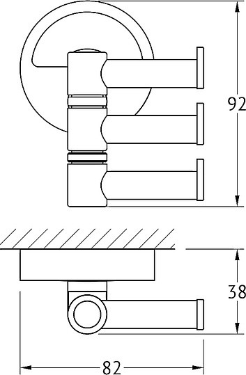 Крючок FBS Luxia LUX 047 поворотный