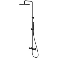 Душевая система Whitecross Y black Y1254BL с термостатом Черная матовая