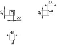 Крючок Ideal Standard IOM Square E2192AA Хром