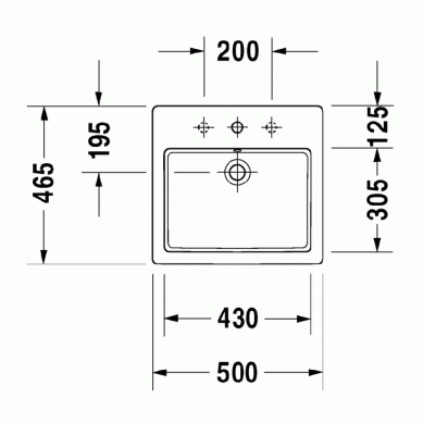 раковина накладная/подвесная duravit vero 0315500030