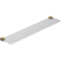 Полка стеклянная Kludi Vela R 58973N0 60 см, золотой матовый