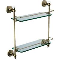 Полка Art&Max Antic Crystal AM-E-2682BSJ-Br двойная, цвет бронза