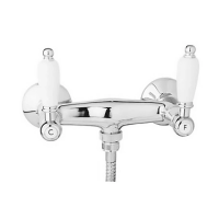 Смеситель для душа хром, ручки белые Cezares First FIRST-DS-01-Bi