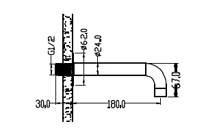 излив boheme fusion 625-brb для ванны, brushed bronze