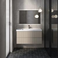 Тумба под раковину AQUAme S1 100 AQM900110BG подвесная цвет Бежевый