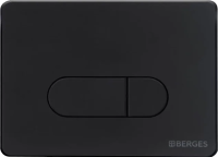 Клавиша для инсталляции Berges Novum D5 040035 для унитаза, АБС-пластик, черный матовый