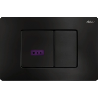 Кнопка для инсталляции Abber AC0122SMB для унитаза, металическая, сенсорная, питание от батареи, черный матовый
