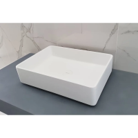 Раковина-чаша Abber Stein AS2634 55x37,5 см, накладная, белый матовый