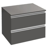 Комод серый антрацит глянец 60,1 см 2 ящика Jacob Delafon Vox EB2060-RA-442