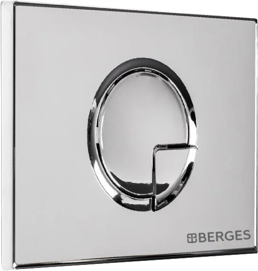 кнопка смыва berges novum r3 040023 для инсталляции, абс-пластик, хром
