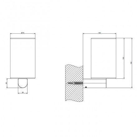 Стакан для зубных щеток Gessi Rilievo 59507#299