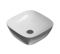 Раковина Catalano Alvea 0622400041/140APGRLXBA накладная, без отв., 40x40см, белый/серебро