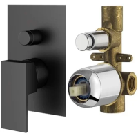 Смеситель для ванны Plumberia Selection TAG KITTG1001NO встраиваемый, черный матовый