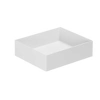 Раковина Azzurra Elegance Squared накладная, 45x38xH15 см, без отв., без перелива, цвет Bianco lucido