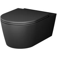 Унитаз AM.PM Func C8F1701MBSC подвесной, безободковый, с сиденьем микролифт, матовый черный