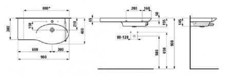 тумба под раковину laufen palace new 4.0150.2.075.463.1 белый матовый