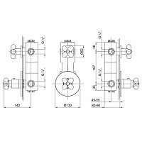 смеситель для душа fantini i balocchi 60 29 0601b термостат белый матовый