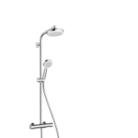 Душевая система EcoSmart 9 л/мин Hansgrohe Crometta 160 1jet Showerpipe 27265400