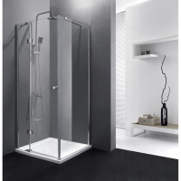 Душевой уголок Cezares Verona 90x90 см текстурное стекло VERONA-W-A-1-90-P-Cr-L