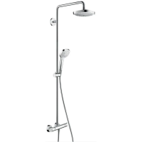 Душевая система поворотная с термостатом Hansgrohe Croma Select E 180 2jet Showerpipe 27256400