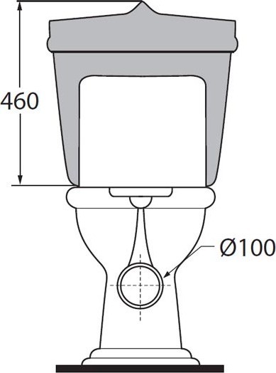 бачок для унитаза azzurra jubilaeum jub400b1/mbl