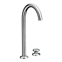 Смеситель для раковины Axor One Sel 260 48060000, на 2 отв., высокий, со сливом Push-Open, хром