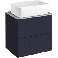 Тумба под раковину Roca Luna ZRU9307766 58,6 см, подвесная, синий матовый