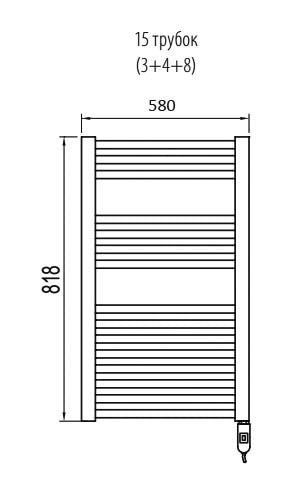 полотенцесушитель электрический irsap ares eis058k01ir01nnn