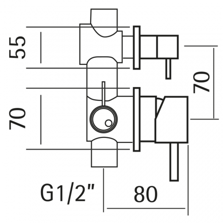 смеситель для душа huber lynox lx000212d1