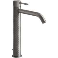 Смеситель Gessi Gessi316 54103#239 для раковины, высокий, с изливом 156мм, с донным клапаном, цвет STEEL BRUSHED