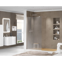 Душевая перегородка Cezares Liberta 120 LIBERTA-L-1-120-GR-Cr профиль Хром стекло серое