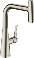 Смеситель для кухни Hansgrohe Metris M71 73802800, сталь