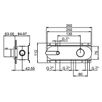 смеситель для душа fantini icona deco 53 02 r372b термостат