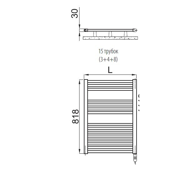 полотенцесушитель электрический irsap ares eis058k50ir01nnn