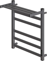 Полотенцесушитель Point Меркурий PN83856PGR электрический, с полкой, 50x60 см, графит