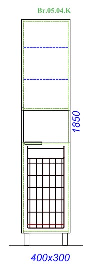 шкаф-пенал aqwella brig 40 с бельевой корзиной, белый